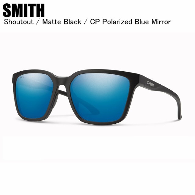 SMITH スミス Shoutout シャウトアウト Matte Black CP-Polar Blue Mirror 020446282 スミスサングラス 偏光レンズ