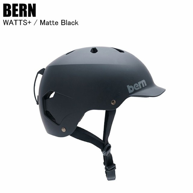 BERN バーン BE-SM25P20MBK-03 WATTS＋ ワッツプラス Matte Black スノーボードヘルメット BERNヘルメット