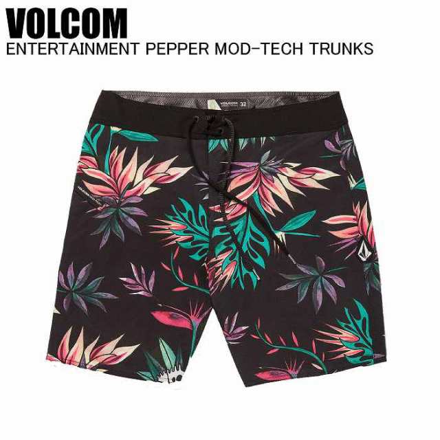 VOLCOM  ボルコム  A0822301  ENTERTAINMENT PEPPER MOD-TECH TRUNKS  BLACK  ボルコムサーフパンツ  水着の通販は