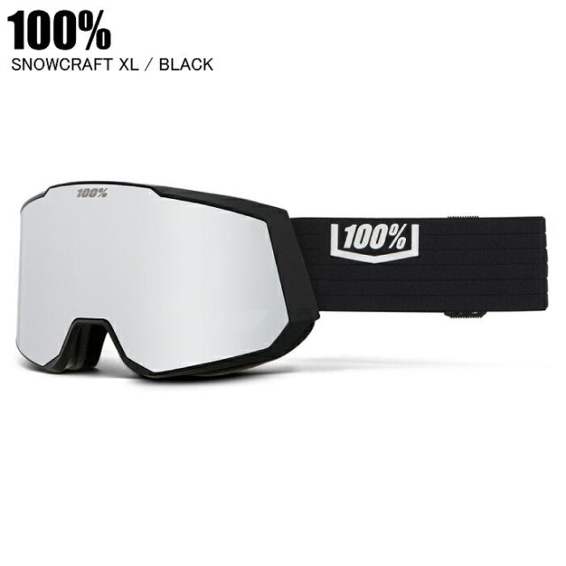 100%  ワンハンドレッド  CRAFT XL BLACK  スノークラフトエックスエル  MIRROR SILVER LENS    スノーゴーグル