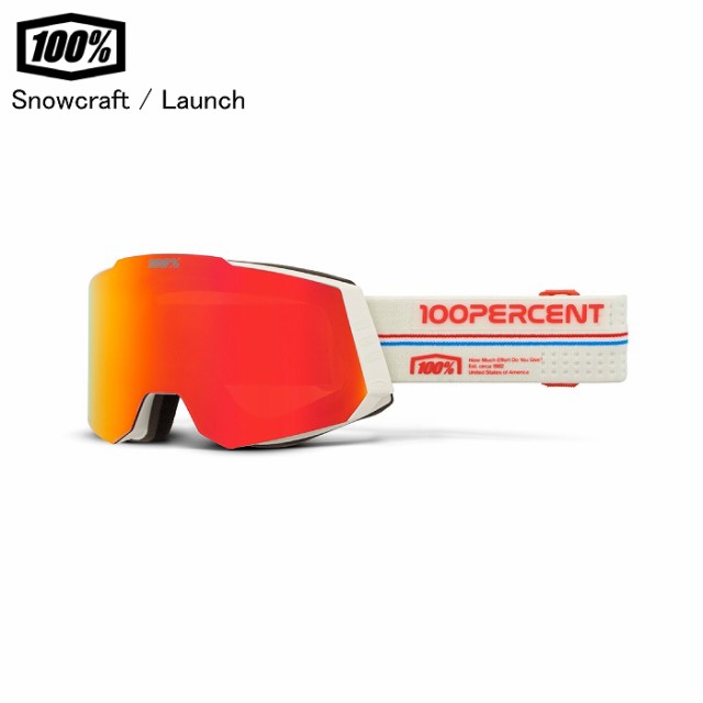 100% ワンハンドレッド SNOWCRAFT ASIA FIT スノークラフト Launch 51006-00014 100％ゴーグル スペアレンズ付き スノーボード