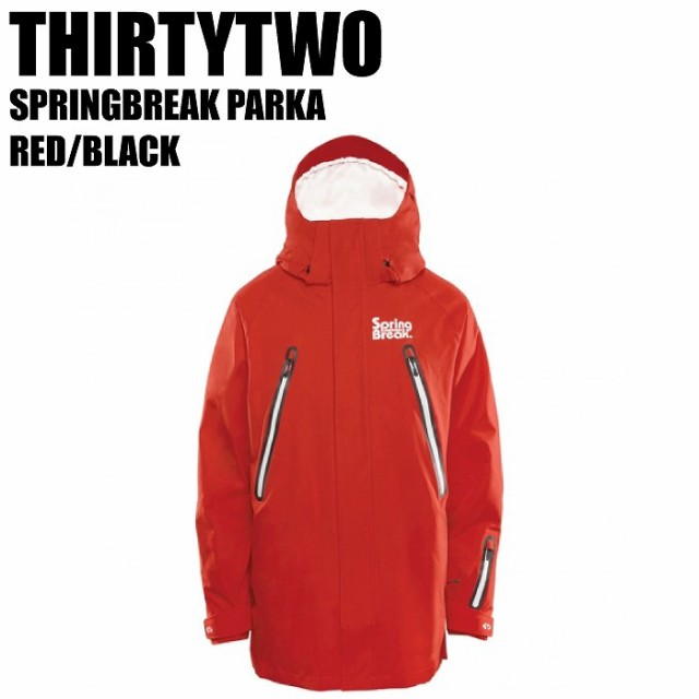 THIRTYTWO サーティーツー 23-24 SPRINGBREAK PARKA RED/BLACK スノーボードウェア スノーボードジャケット 32ウェア ジャケット