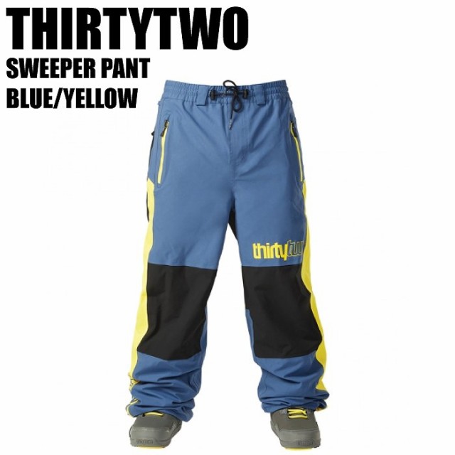 THIRTYTWO サーティーツー 23-24 SWEEPER PANT BLUE/YELLOW スノーボードウェア スノーボードパンツ 32ウェア パンツ