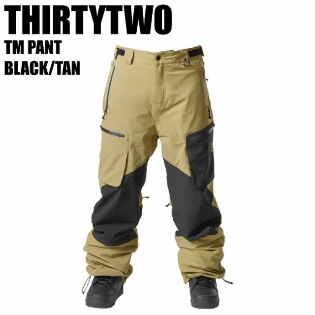 THIRTYTWO サーティーツー 23-24 TM PANT BLACK/TAN スノーボードウェア スノーボードパンツ 32ウェア パンツ