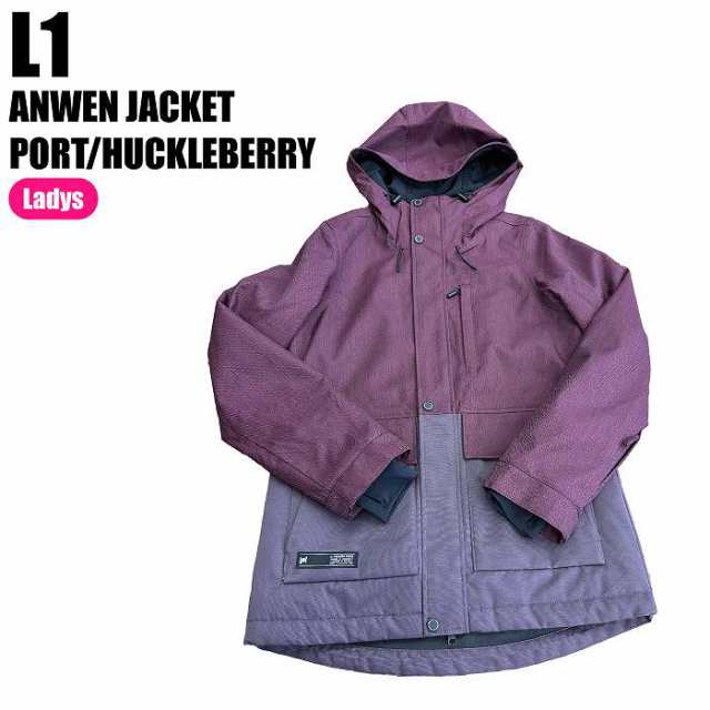 L1 エルワン 23-24 ANWEN JACKET PORT/HUCKLEBERRY スノーボードウェア スノーボードジャケット エルワンウェア レディース