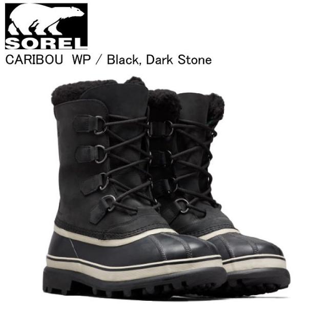 SOREL ソレル NM1000 CARIBOU WP カリブーウォータープルーフ 016Black Dark Stone スノーブーツ 雪山 防寒 雪遊び メンズ