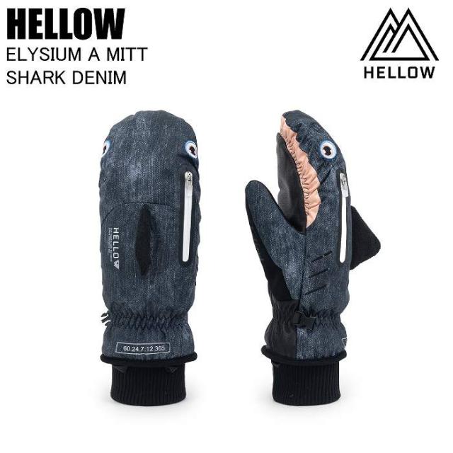 HELLOW ハロー ELYSIUM A MITT SHARK DENIM スキー スノーボード スノボ グローブ 手袋 ミトン HELLOWグローブ 韓国