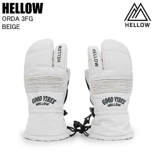 HELLOW ハロー ORDA 3FG BEIGE スキー スノーボード スノボ グローブ 手袋 3本指 トリガーグローブ HELLOWグローブ 韓国