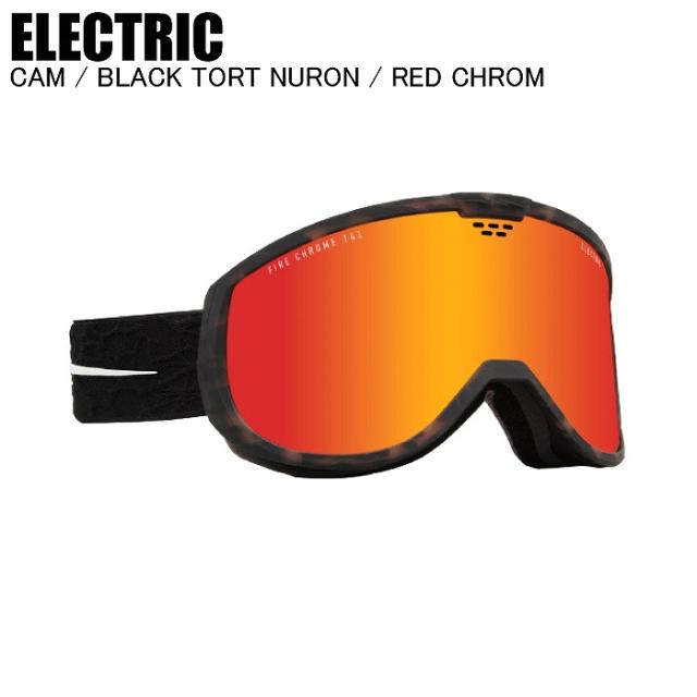 ELECTRIC エレクトリック CAM カム BLACK TORT NURON RED CHROME 24CB ゴーグル スノボ スノーボード