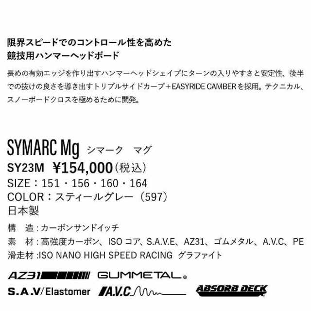 2024 YONEX ヨネックス SYMARC MG シマーク 23-24 ボード板 スノーボードの通販はau PAY マーケット -  モリヤマスポーツ au PAY マーケット店 | au PAY マーケット－通販サイト