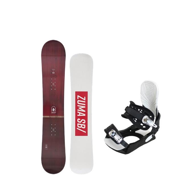 スノーボード2点セット] 24-25 ZUMA LONGEST RED + SR-610 スノボ