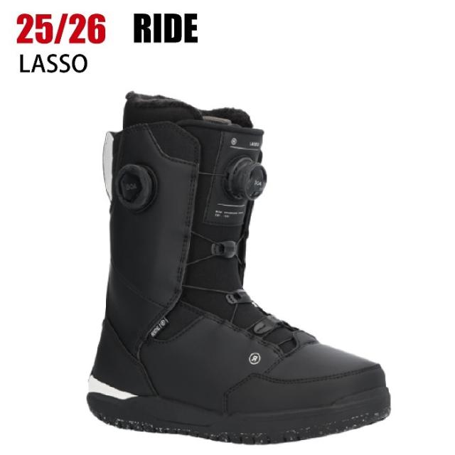 2026 RIDE ライド LASSO ラッソ BLACK 25-26 ダブルBOA スノーボード ブーツ ボア BOA
