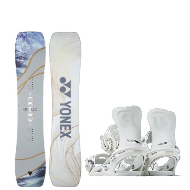 スノーボード2点セット] 24-25 YONEX DECLIC + FLUX GS(WHITE) スノボ