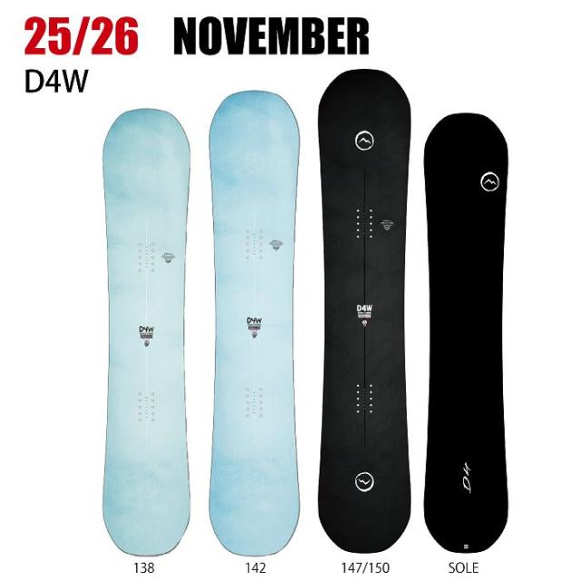 2026 NOVEMBER ノベンバー D4 W ディーフォー ダブル 25-26 ボード板 スノーボード