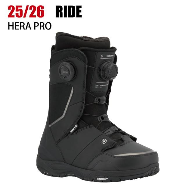 2026 RIDE ライド HERA PRO ヘラ プロ BLACK 25-26 レディース ダブルBOA スノーボード ブーツ ボア スノボ