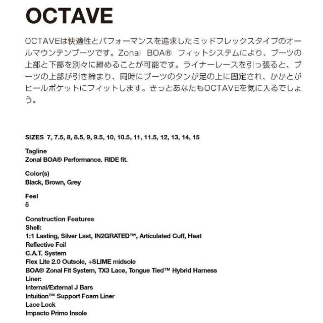 2026 RIDE ライド OCTAVE オクターブ BLACK 25-26 ダブルBOA スノーボード ブーツ ボア スノボ_2