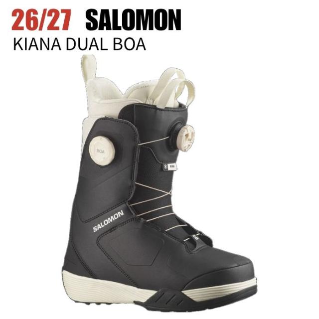 2027 SALOMON サロモン KIANA DUAL BOA キアナ BLACK 26-27 レディース ダブルBOA スノーボード ブーツ ボア スノボ
