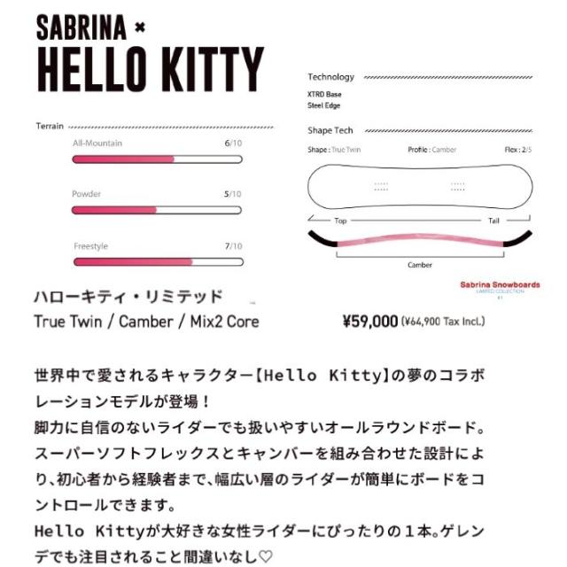 2026 SABRINA サブリナ SABRINA×HELLO KITTY LTD ハローキティ 25-26