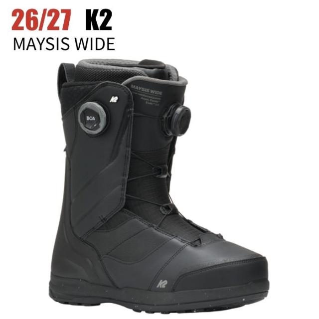 2027 K2 ケーツー MAYSIS WIDE メイシス BLACK 26-27 ワイド スノーボード ブーツ ボア スノボ 55,160円
