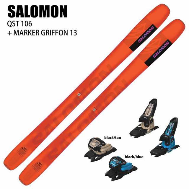 [スキー2点セット]サロモン スキー板 2025 SALOMON QST 106 + 25 MARKER GRIFFON 13 110mm ビンディングセット 24-25