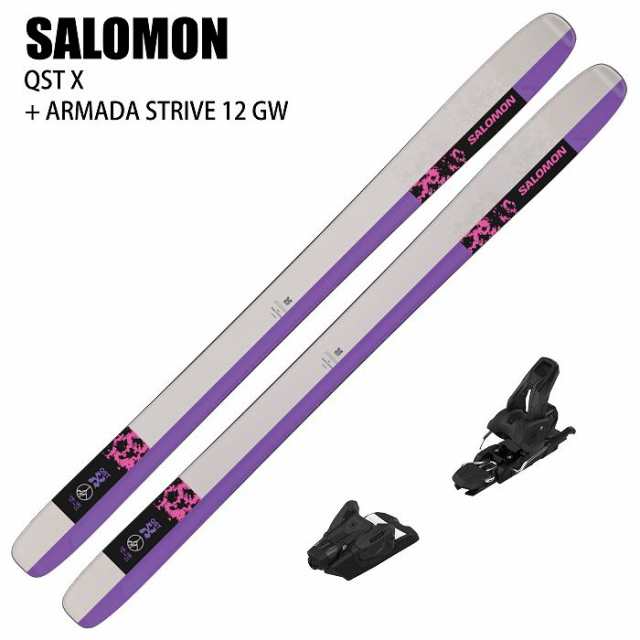 [スキー2点セット]サロモン スキー板 2025 SALOMON QST X + 25 ARMADA STRIVE 12 GW 115mm ビンディングセット 24-25