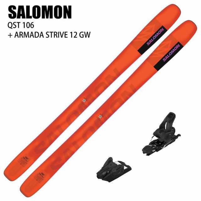 [スキー2点セット]サロモン スキー板 2025 SALOMON QST 106 + 25 ARMADA STRIVE 12 GW 115mm ビンディングセット 24-25