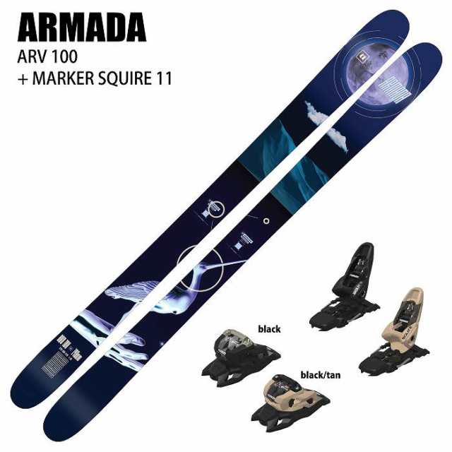 スキー2点セット]アルマダ スキー板 2025 ARMADA ARV 100 + 25 MARKER SQUIRE 11