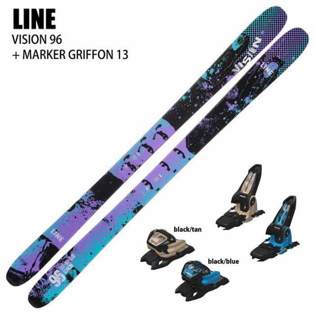 [スキー2点セット]ライン スキー板 2025 LINE VISION 96 + 25 MARKER GRIFFON 13 100mm ビンディングセット 24-25