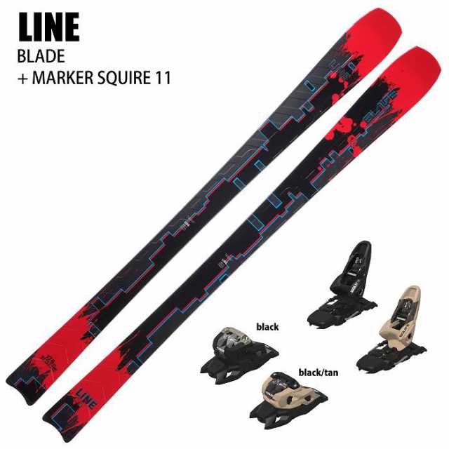 [スキー2点セット]ライン スキー板 2025 LINE BLADE + 25 MARKER SQUIRE 11 100mm ビンディングセット 24-25