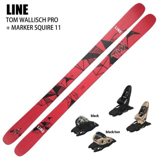 旧モデル [スキー2点セット]ライン スキー板 2025 LINE TOM WALLISCH PRO + 25 MARKER SQUIRE 11 100mm ビンディングセット 24-25