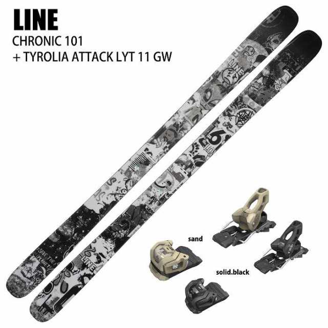 [スキー2点セット]ライン スキー板 2025 LINE CHRONIC 101 + 25 TYROLIA ATTACK LYT 11 GW 110mm ビンディングセット 24-25