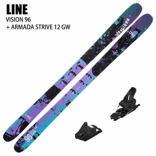 [スキー2点セット]ライン スキー板 2025 LINE VISION 96 + 25 ARMADA STRIVE 12 GW 100mm ビンディングセット 24-25