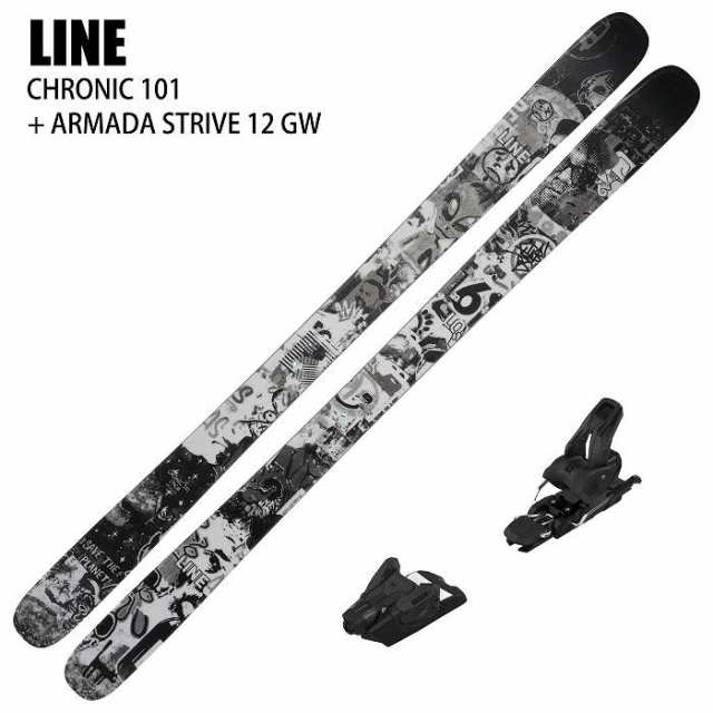 [スキー2点セット]ライン スキー板 2025 LINE CHRONIC 101 + 25 ARMADA STRIVE 12 GW 115mm ビンディングセット 24-25