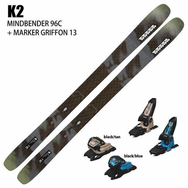 [スキー2点セット]ケーツー スキー板 2025 K2 MINDBENDER 96C + 25 MARKER GRIFFON 13 100mm ビンディングセット 24-25