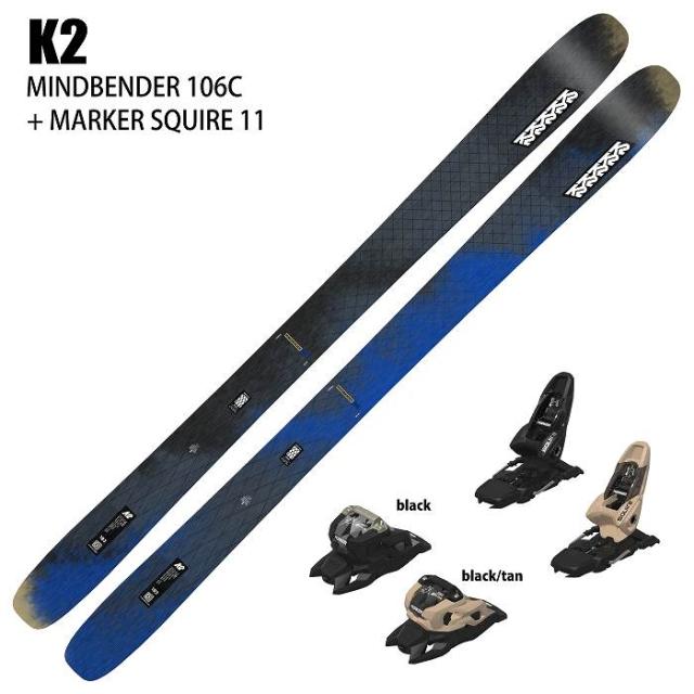 旧モデル [スキー2点セット]ケーツー スキー板 2025 K2 MINDBENDER 106C + 25 MARKER SQUIRE 11 110mm ビンディングセット 24-25