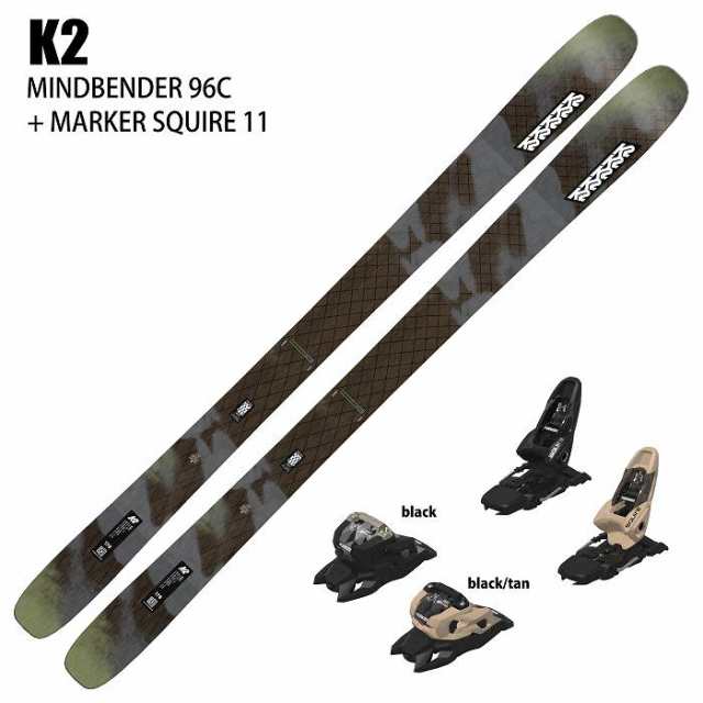 [スキー2点セット]ケーツー スキー板 2025 K2 MINDBENDER 96C + 25 MARKER SQUIRE 11 100mm ビンディングセット 24-25