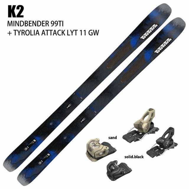 [スキー2点セット]ケーツー スキー板 2025 K2 MINDBENDER 99TI + 25 TYROLIA ATTACK LYT 11 GW 110mm ビンディングセット 24-25