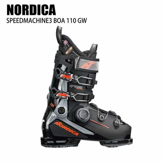 ノルディカ スキーブーツ 2025 NORDICA SPEEDMACHINE 3 BOA 110 GW BK/GRY/RED スピードマシーン グリップウォークソール 24-25