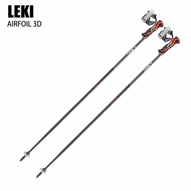 レキ ストック 2023 LEKI AIRFOIL 3D BK/RD エアフォイル 22-23