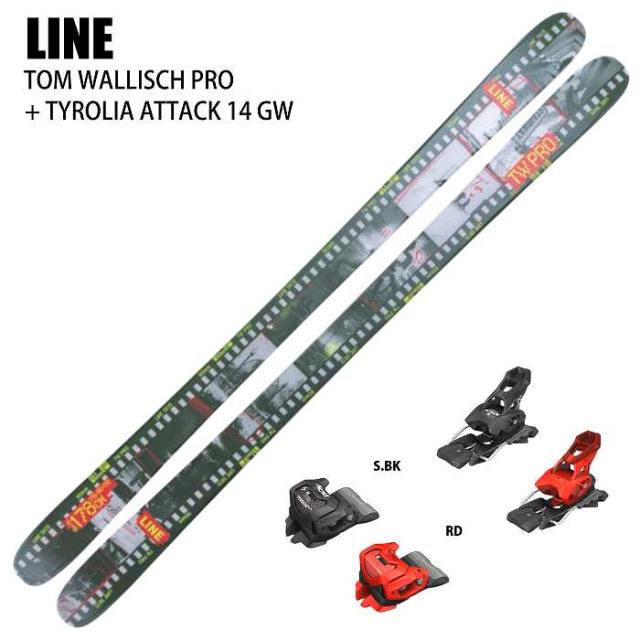 [スキー2点セット] ライン スキー板 2026 LINE TOM WALLISCH PRO + 26 TYROLIA ATTACK 14 GW 95mm ビンディングセット 25-26