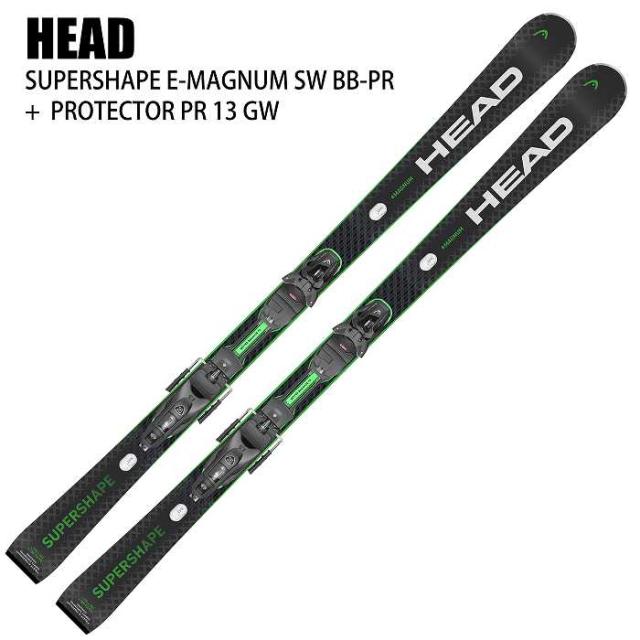 ヘッド スキー板 2026 HEAD SUPERSHAPE E-MAGNUM SW BB-PR + PROTECTOR PR 13 GW BK/GE スーパーシェイプ ビンディングセット 25-26