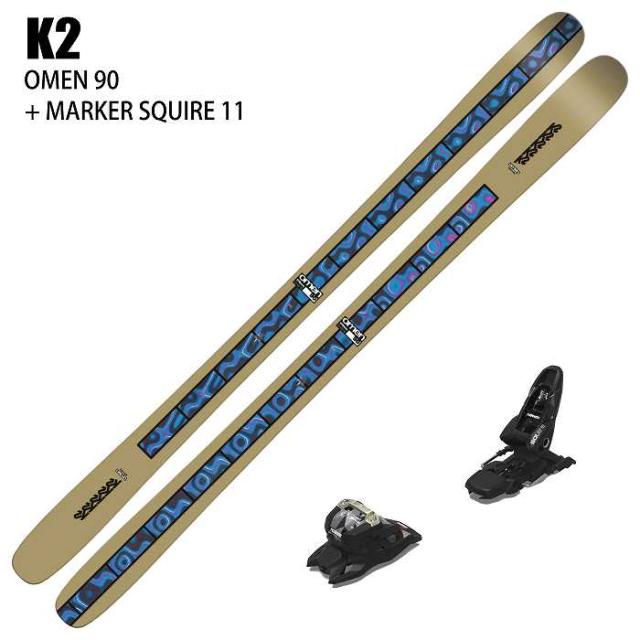 [スキー2点セット] ケーツー スキー板 2026 K2 OMEN 90 + 26 MARKER SQUIRE 11 100mm ビンディングセット 25-26