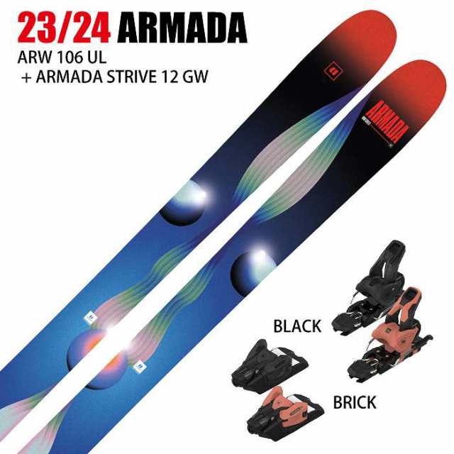 [スキー2点セット]アルマダ スキー板 2024 ARMADA ARW 106 UL + 24 ARMADA STRIVE 12 GW 115mm ビンディングセット 23-24