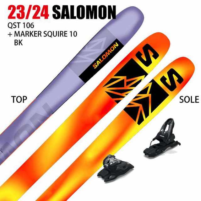 スキー2点セット]サロモン スキー板 2024 SALOMON QST 106 + 24 MARKER ...