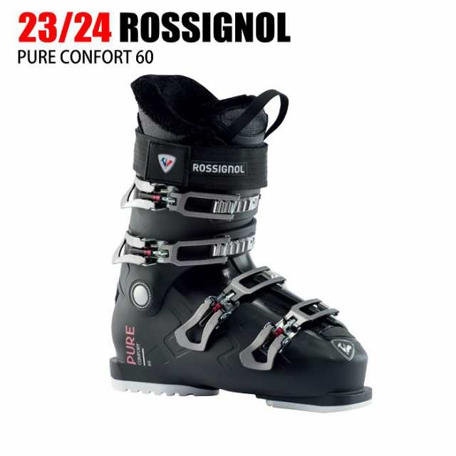 ロシニョール スキーブーツ 2024 ROSSIGNOL PURE COMFORT 60 SOFT BLACK ピュア 23-24