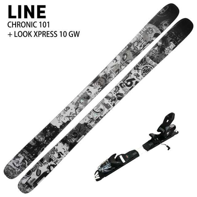 旧モデル [スキー2点セット] ライン スキー板 2025 LINE CHRONIC 101 + LOOK XPRESS 10 GW ブーツサイズ調整可能 ビンディングセット 24-25