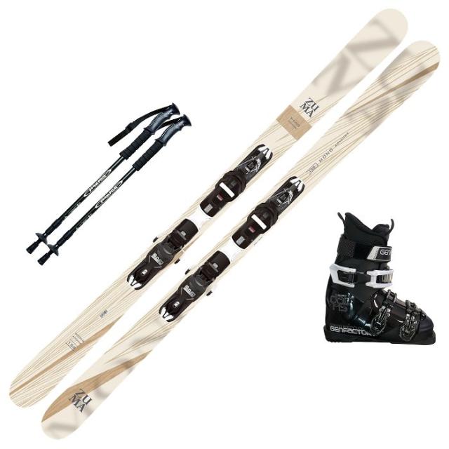 スキー4点セット] ツマ スキー板 2026 ZUMA MONO ADVANCE/WH + XPRESS