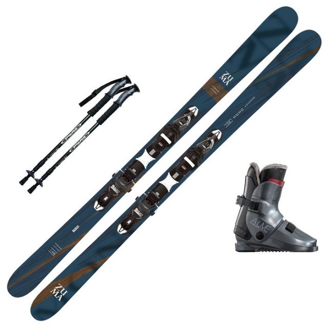 スキー4点セット] ツマ スキー板 2026 ZUMA MONO ADVANCE/BL + XPRESS