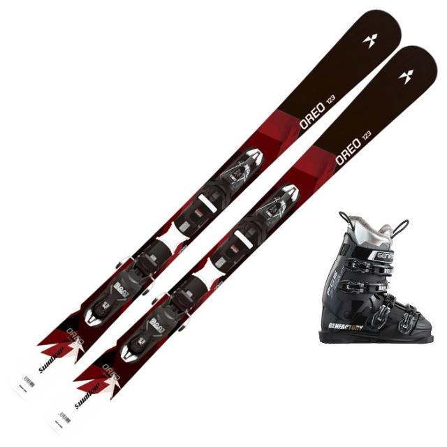 スキー3点セット] スワロー スキー板 2026 SWALLOW OREO 123 BK/RD +