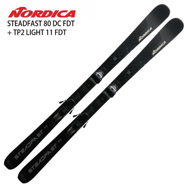 旧モデル ノルディカ スキー板 2025 NORDICA STEADFAST 80 DC FDT + TP2 LT 11 FDT BLACK/SILVER ステッドファースト ビンディングセット 24-25